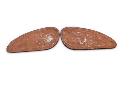 For Royal Enfield Bear 650 Leather Tank Knee Pad Tan Brown D2