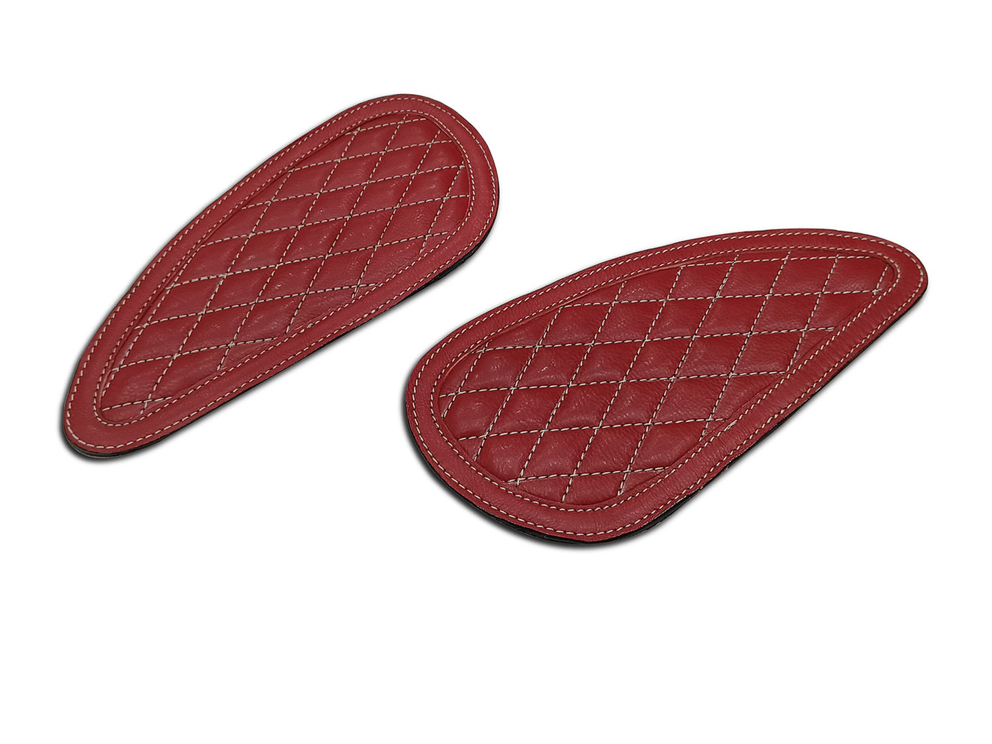 For Royal Enfield Bear 650 Leather Tank Knee Pad Red D3