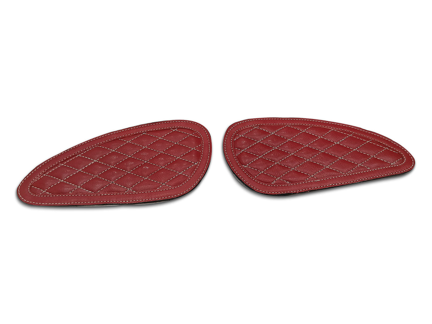 For Royal Enfield Bear 650 Leather Tank Knee Pad Red D3