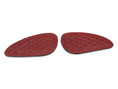 For Royal Enfield Bear 650 Leather Tank Knee Pad Red D3