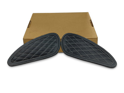 For Royal Enfield Bear 650 Leather Tank Knee Pad Black D6