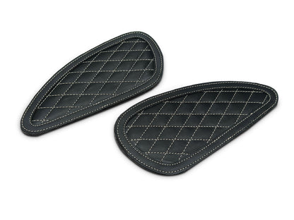 For Royal Enfield Bear 650 Leather Tank Knee Pad Black D6