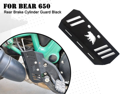 For Royal Enfield Bear 650 Stainless Steel Rear Brake Cylinder Guard Black