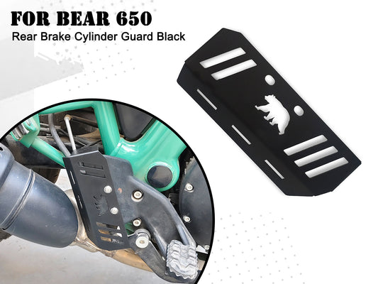 For Royal Enfield Bear 650 Stainless Steel Rear Brake Cylinder Guard Black