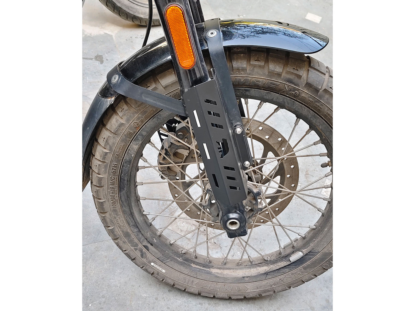 For Royal Enfield Bear 650 Stainless Steel Front Fork Protectors Black