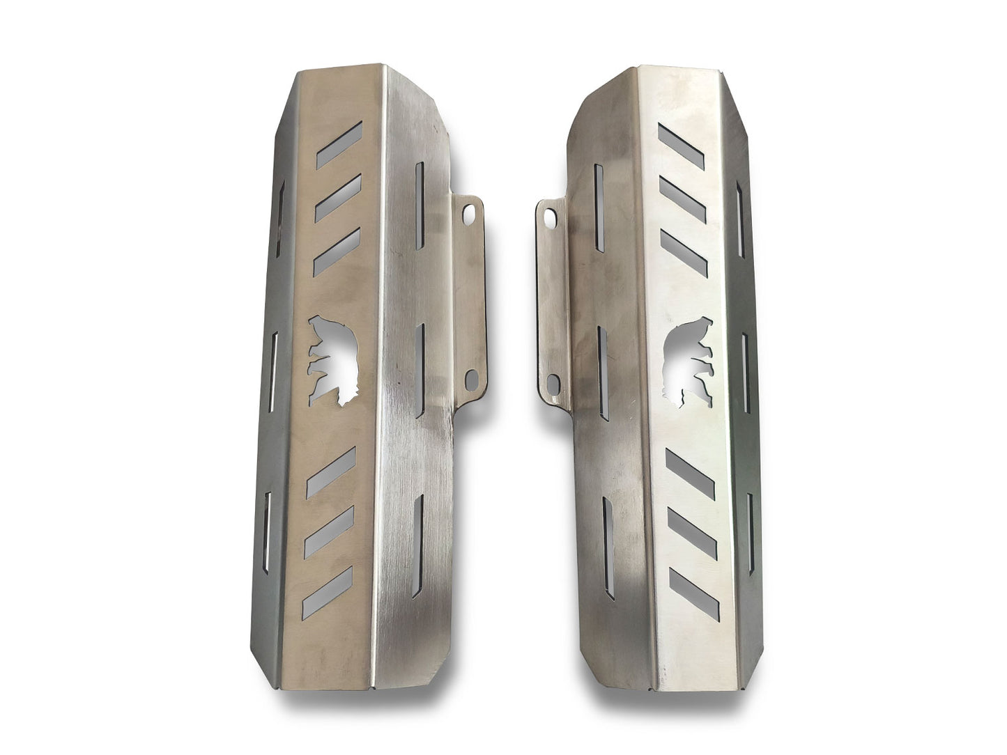 For Royal Enfield Bear 650 Stainless Steel Front Fork Protectors Silver