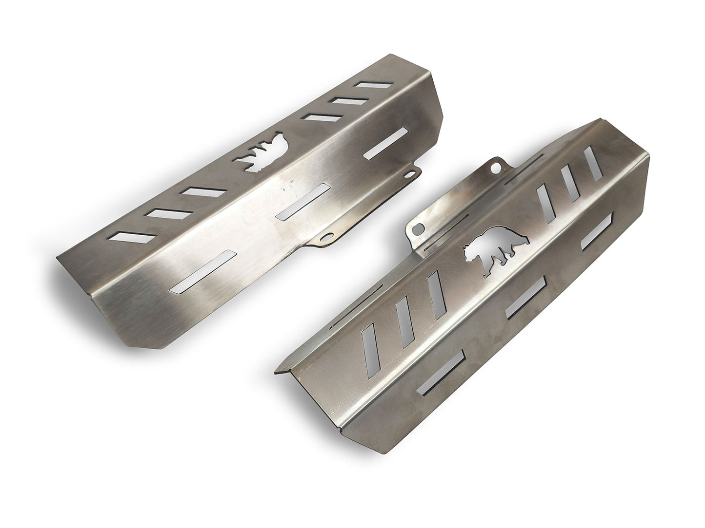 For Royal Enfield Bear 650 Stainless Steel Front Fork Protectors Silver