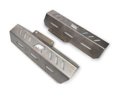 For Royal Enfield Bear 650 Stainless Steel Front Fork Protectors Silver