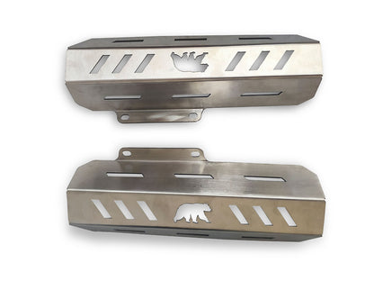 For Royal Enfield Bear 650 Stainless Steel Front Fork Protectors Silver