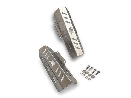 For Royal Enfield Bear 650 Stainless Steel Front Fork Protectors Silver
