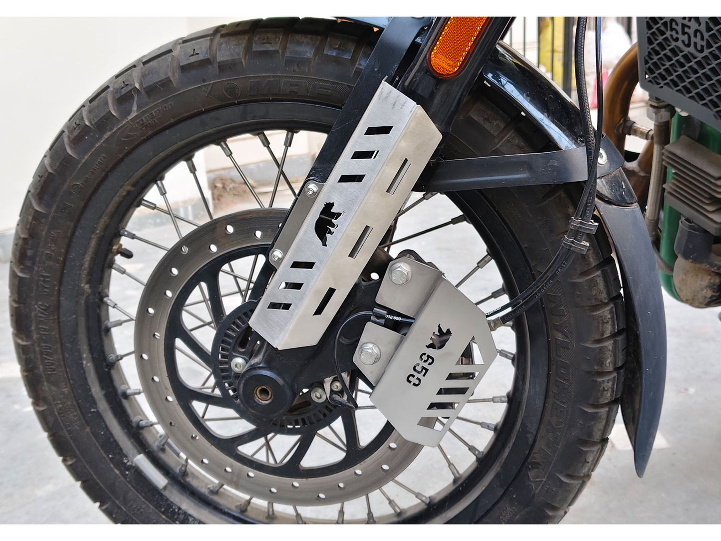 For Royal Enfield Bear 650 Stainless Steel Front Fork Protectors Silver