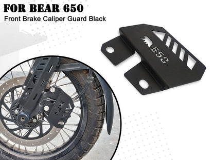 For Royal Enfield Bear 650 Stainless Steel Front Brake Caliper Guard Black