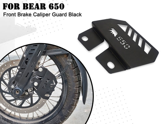 For Royal Enfield Bear 650 Stainless Steel Front Brake Caliper Guard Black