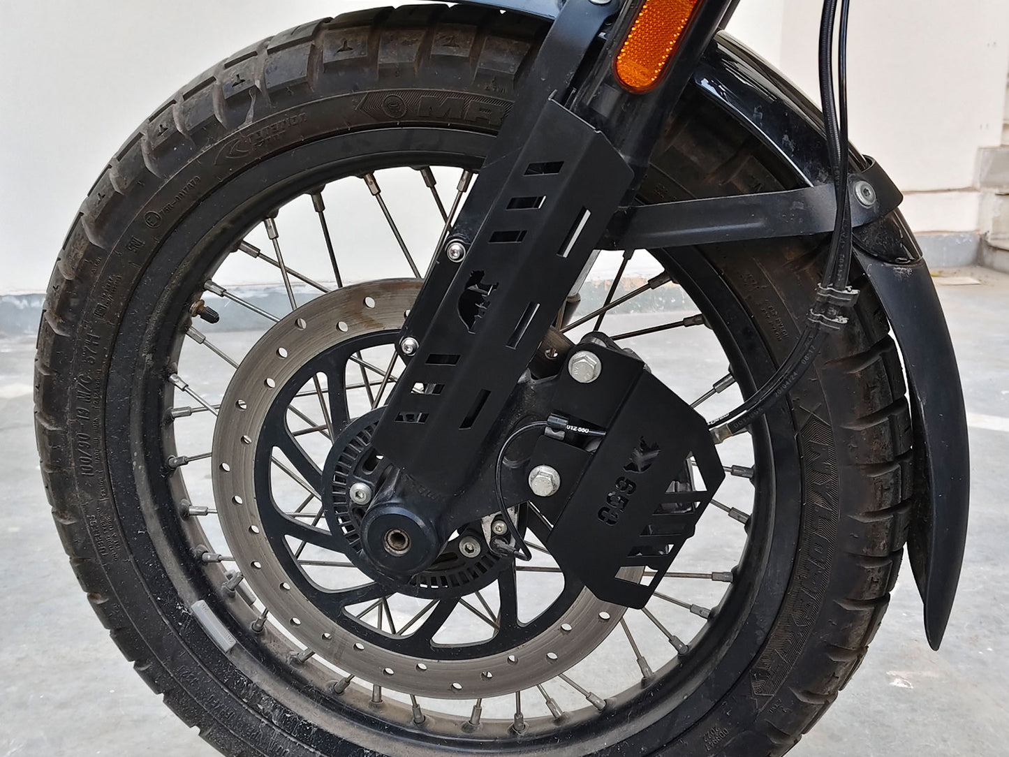 For Royal Enfield Bear 650 Stainless Steel Front Brake Caliper Guard Black