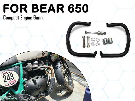For Royal Enfield Bear 650 Compact Engine Guard Black