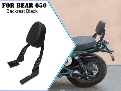 For Royal Enfield Bear 650 Rear Backrest, Black