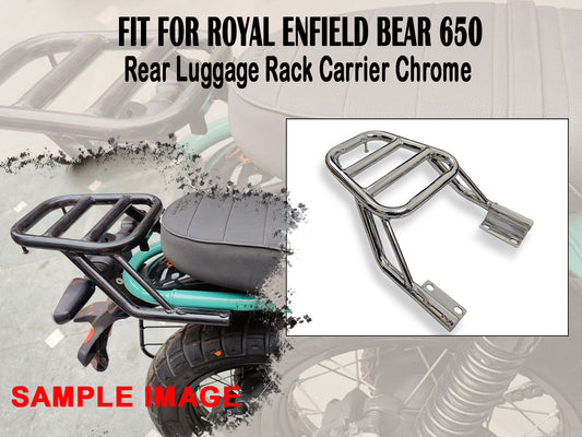 For Royal Enfield Bear 650 Rear Luggage Rack Carrier Chrome