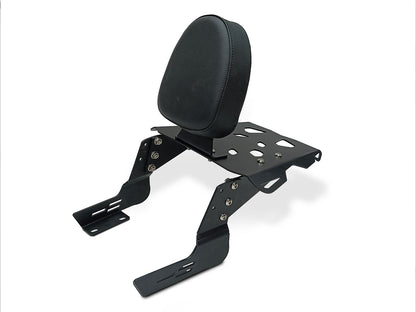 For Royal Enfield Bear 650 Rear Luggage Rack Carrier With Backrest, Black
