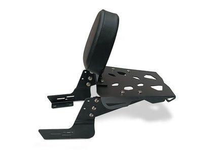 For Royal Enfield Bear 650 Rear Luggage Rack Carrier With Backrest, Black