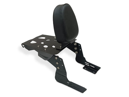 For Royal Enfield Bear 650 Rear Luggage Rack Carrier With Backrest, Black