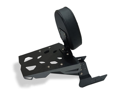 For Royal Enfield Bear 650 Rear Luggage Rack Carrier With Backrest, Black