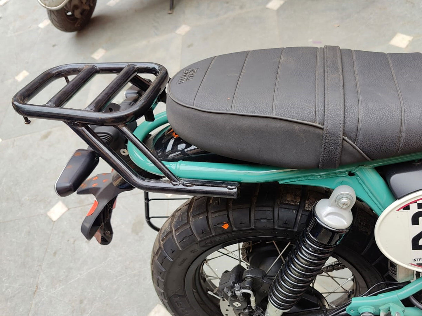 For Royal Enfield Bear 650 Rear Luggage Rack & Pannier Mounting Black