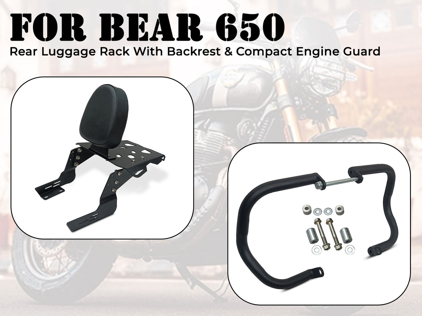 For Royal Enfield Bear 650 2 PCS Accessories Combo Pack CP-33