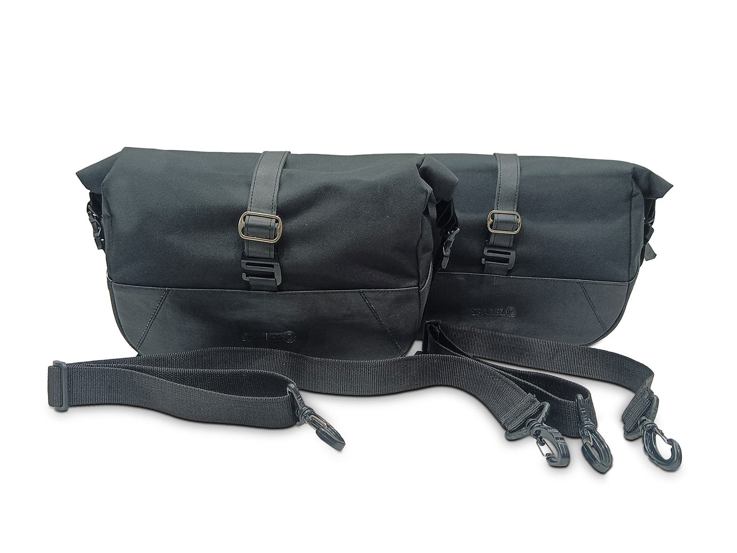 For Royal Enfield Bear 650 Soft Pannier Bags Black Color & Mounting Rails