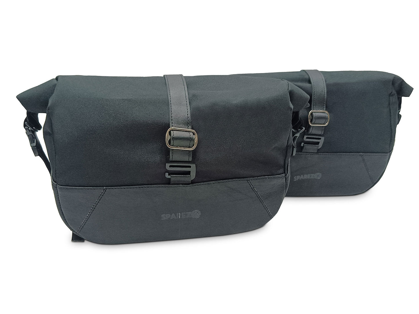 For Royal Enfield Bear 650 Soft Pannier Bags Black Color & Mounting Rails