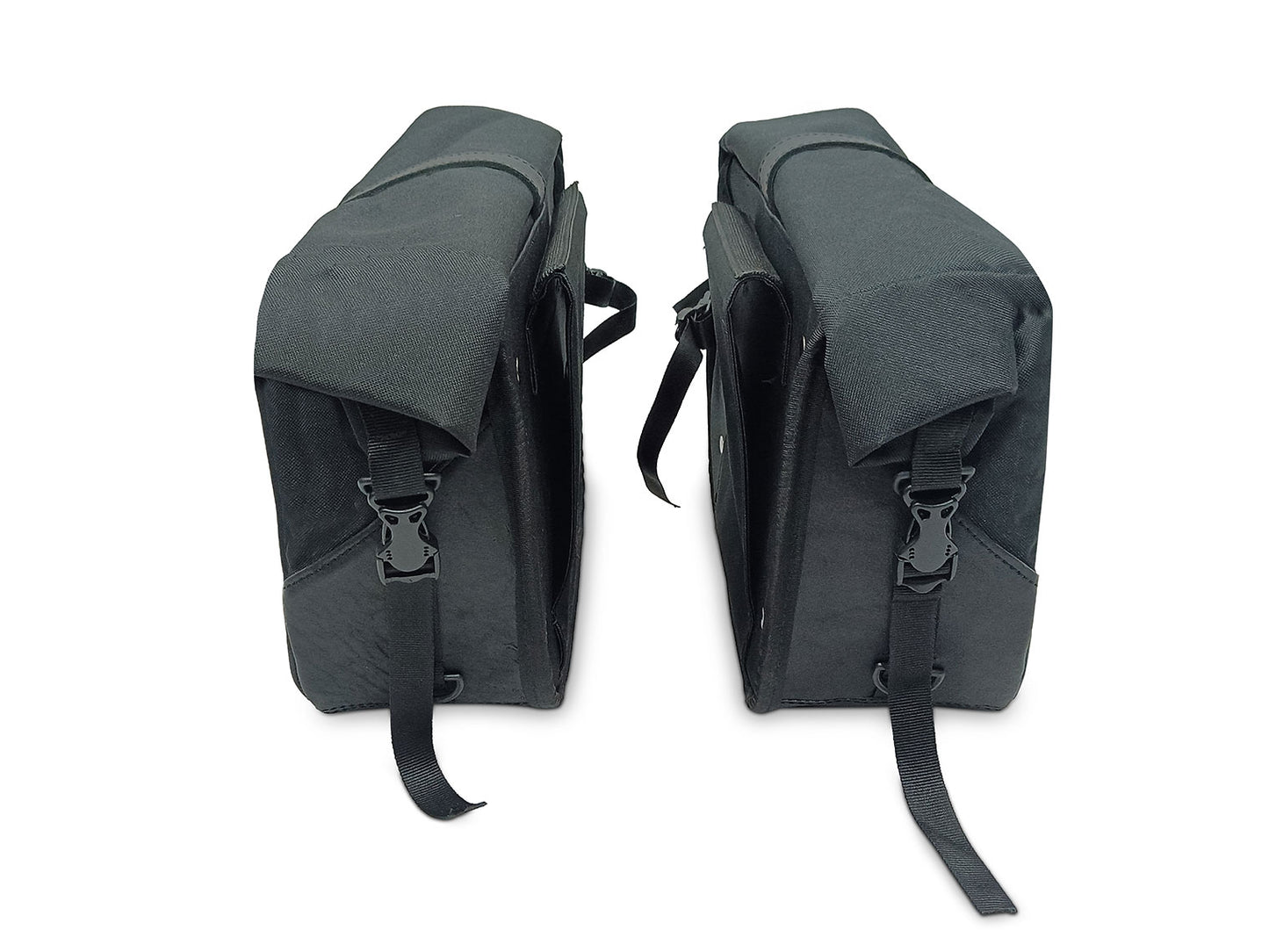 For Royal Enfield Bear 650 Soft Pannier Bags Black Color & Mounting Rails