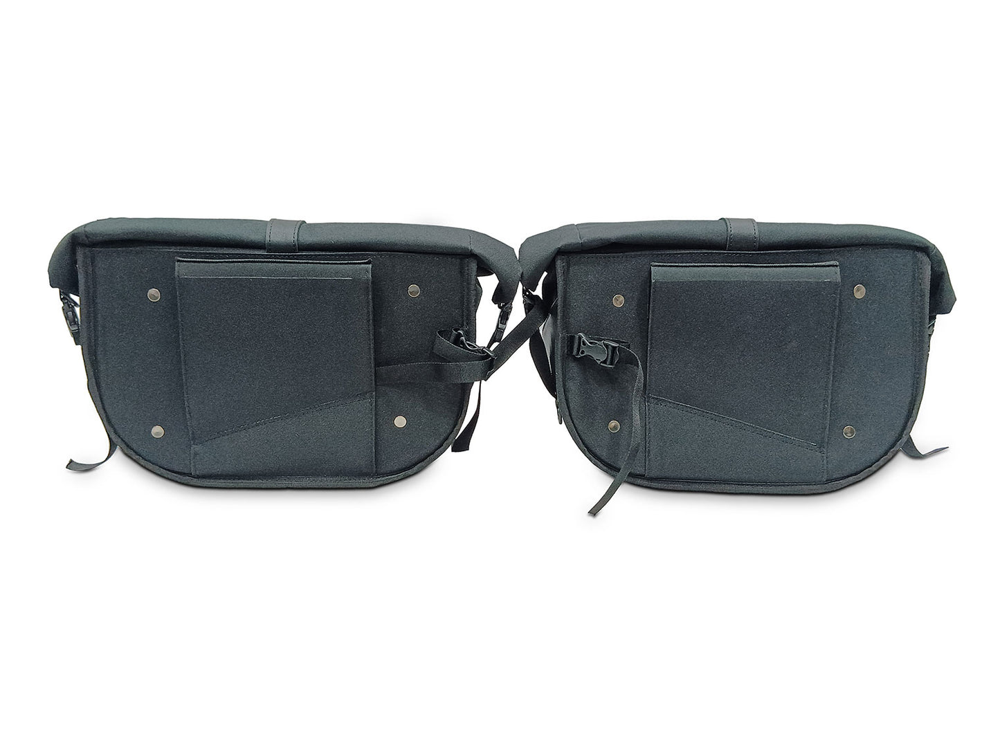 For Royal Enfield Bear 650 Soft Pannier Bags Black Color & Mounting Rails