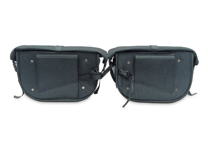 For Royal Enfield Bear 650 Soft Pannier Bags Black Color & Mounting Rails