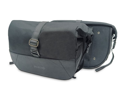 For Royal Enfield Bear 650 Soft Pannier Bags Black Color & Mounting Rails