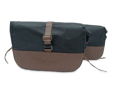 For Royal Enfield Bear 650 Soft Pannier Bags Brown Color & Mounting Rails