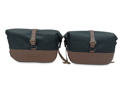 For Royal Enfield Bear 650 Soft Pannier Bags Brown Color & Mounting Rails