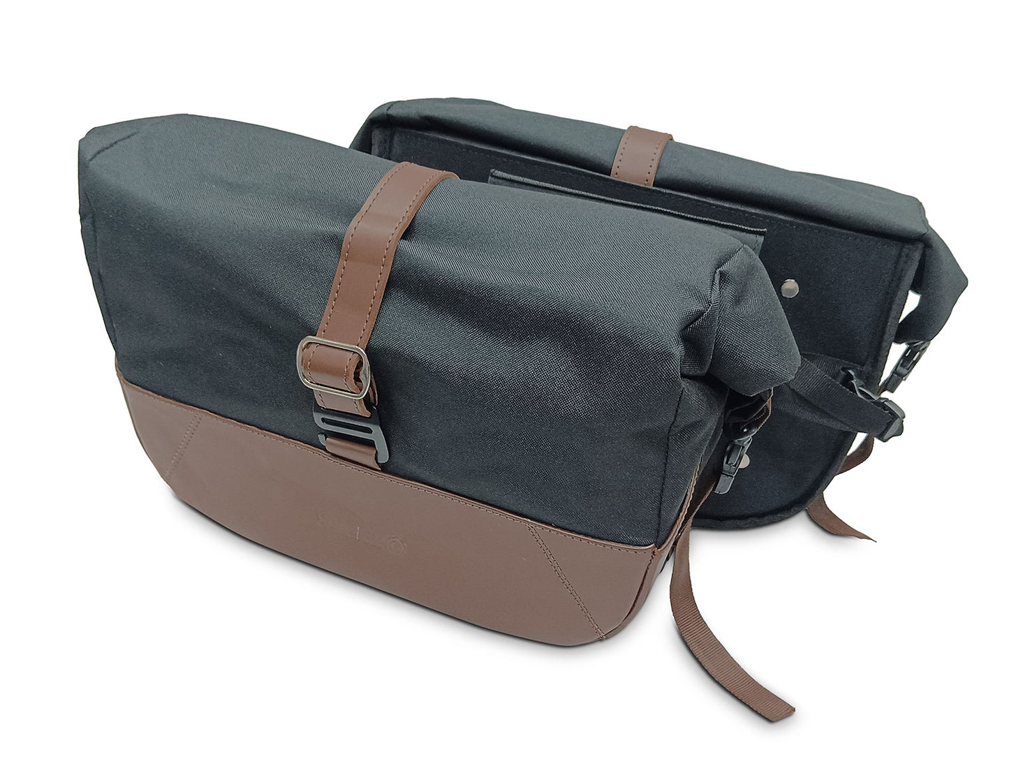 For Royal Enfield Bear 650 Soft Pannier Bags Brown Color & Mounting Rails