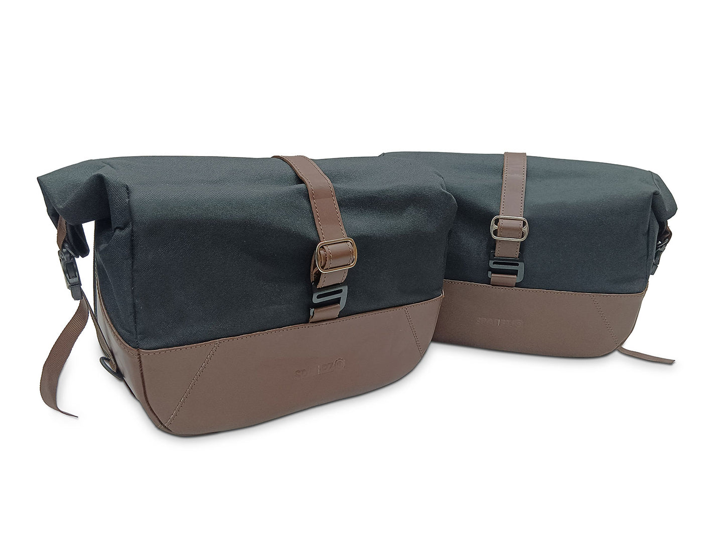For Royal Enfield Bear 650 Soft Pannier Bags Brown Color & Mounting Rails