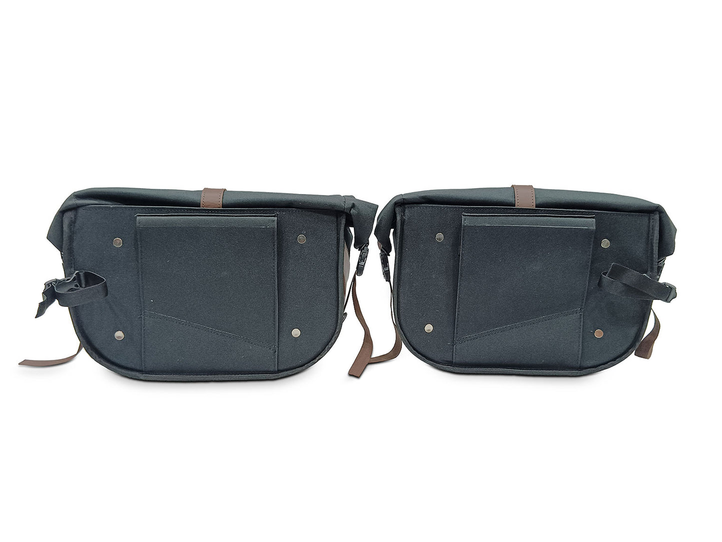 For Royal Enfield Bear 650 Soft Pannier Bags Brown Color & Mounting Rails