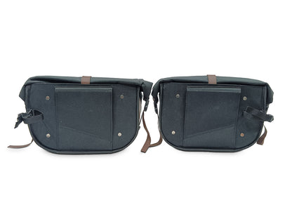 For Royal Enfield Bear 650 Soft Pannier Bags Brown Color & Mounting Rails