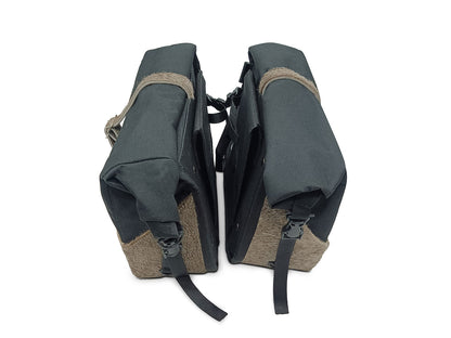 For Royal Enfield Bear 650 Soft Pannier Bags Cream Brown Color & Mounting Rails