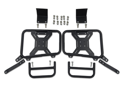 For Royal Enfield Bear 650 Leather Black Color Pannier Bags & Mounting