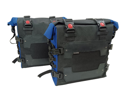 For Royal Enfield Bear 650 Canvas Pannier Bags With Saddle Stays D11