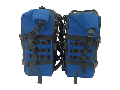 For Royal Enfield Bear 650 Canvas Pannier Bags With Saddle Stays D11