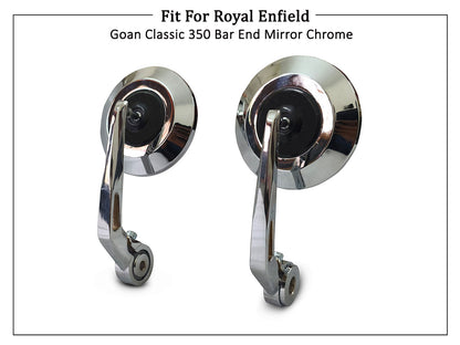 For Royal Enfield Goan Classic 350 Bar End Mirror Chrome D2