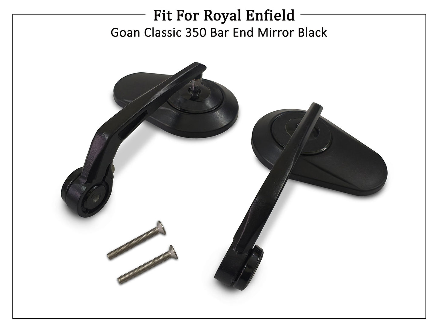 For Royal Enfield Goan Classic 350 Bar End Mirror Black D3