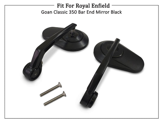 For Royal Enfield Goan Classic 350 Bar End Mirror Black D3
