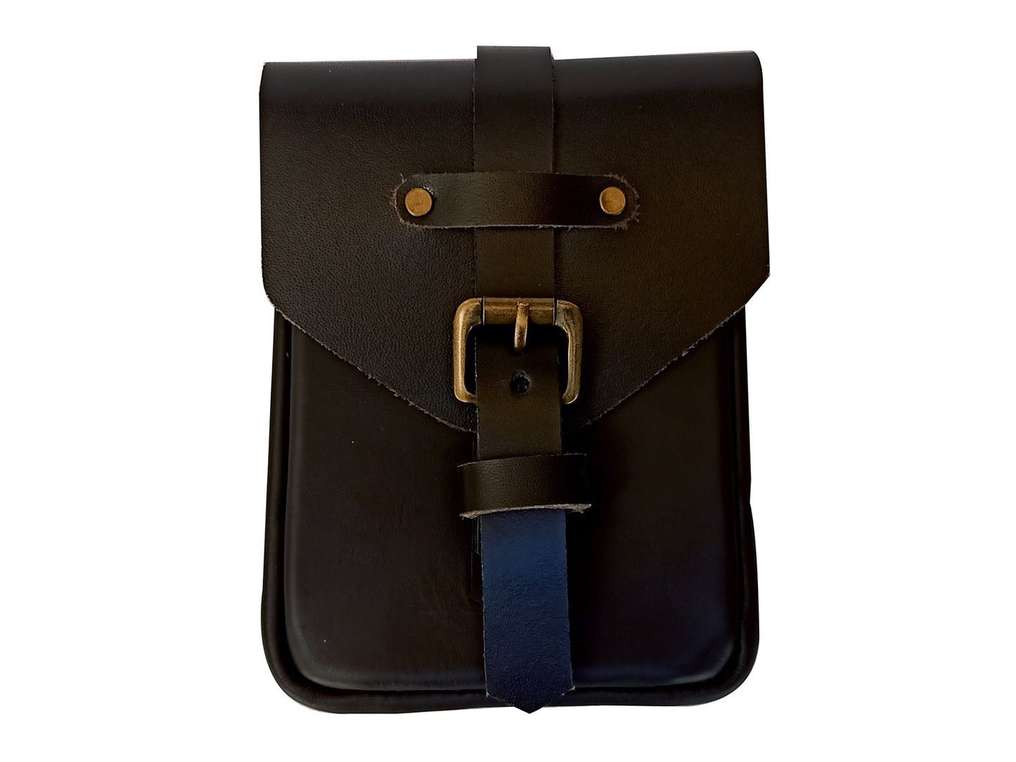 For Royal Enfield Goan Classic 350 Leather Magnetic Tank Pouch Black Color