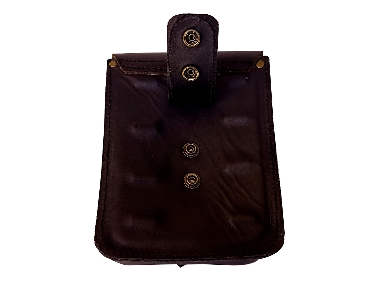 For Royal Enfield Goan Classic 350 Leather Magnetic Tank Pouch Black Color