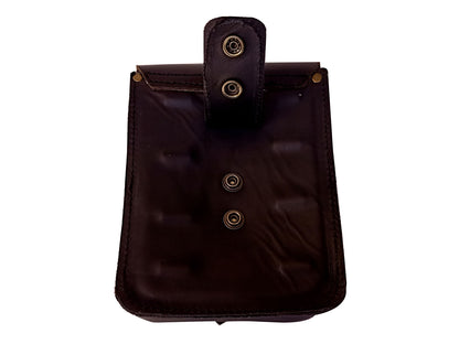 For Royal Enfield Goan Classic 350 Leather Magnetic Tank Pouch Black Color