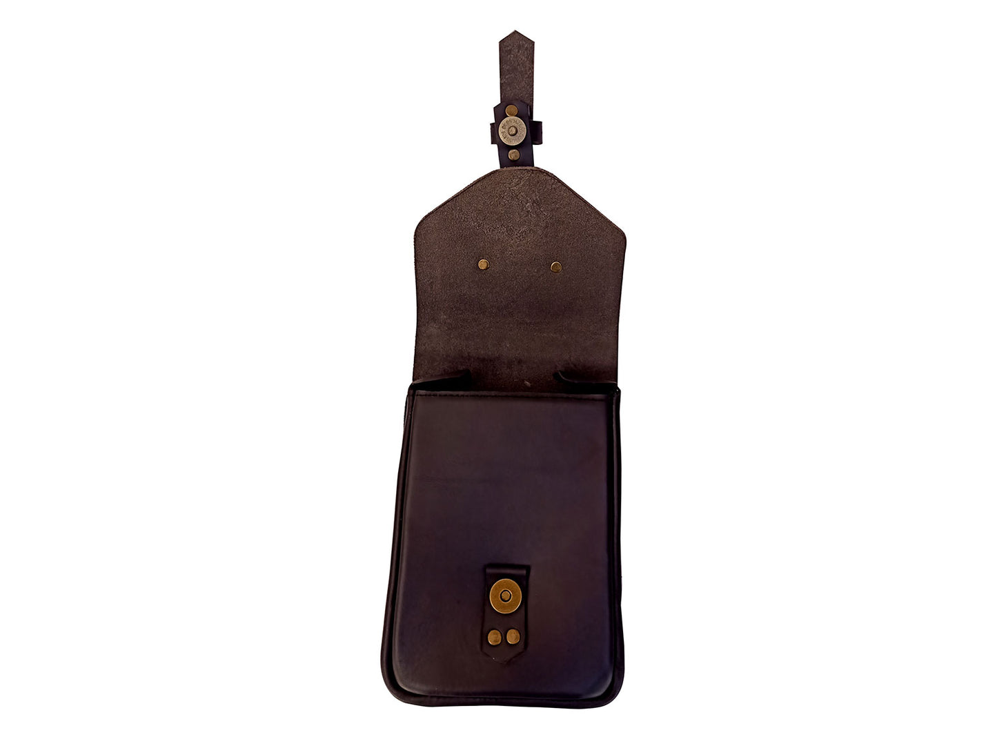 For Royal Enfield Goan Classic 350 Leather Magnetic Tank Pouch Black Color